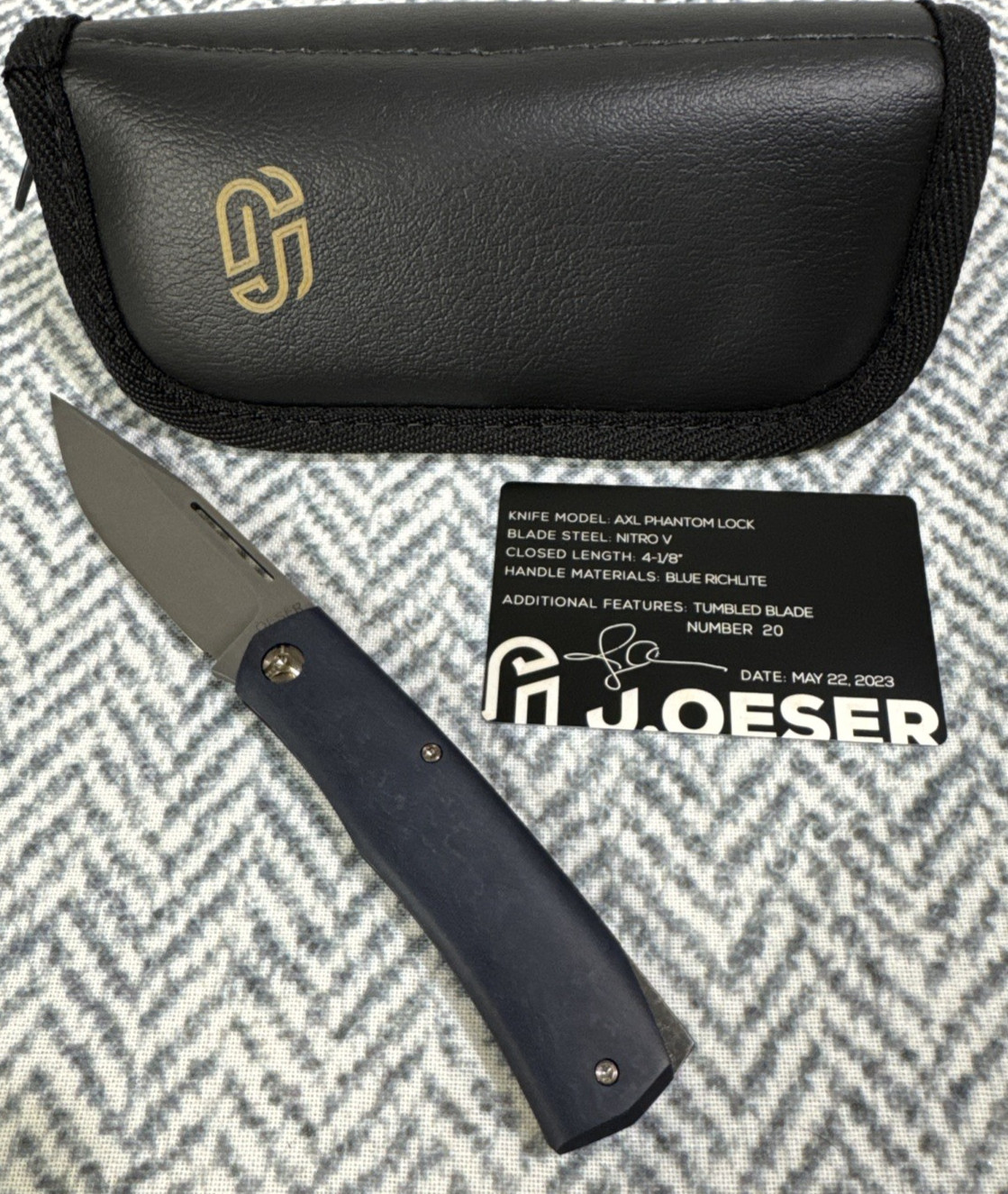 Jared Oeser AXL Phantom Lock Blue Richlite