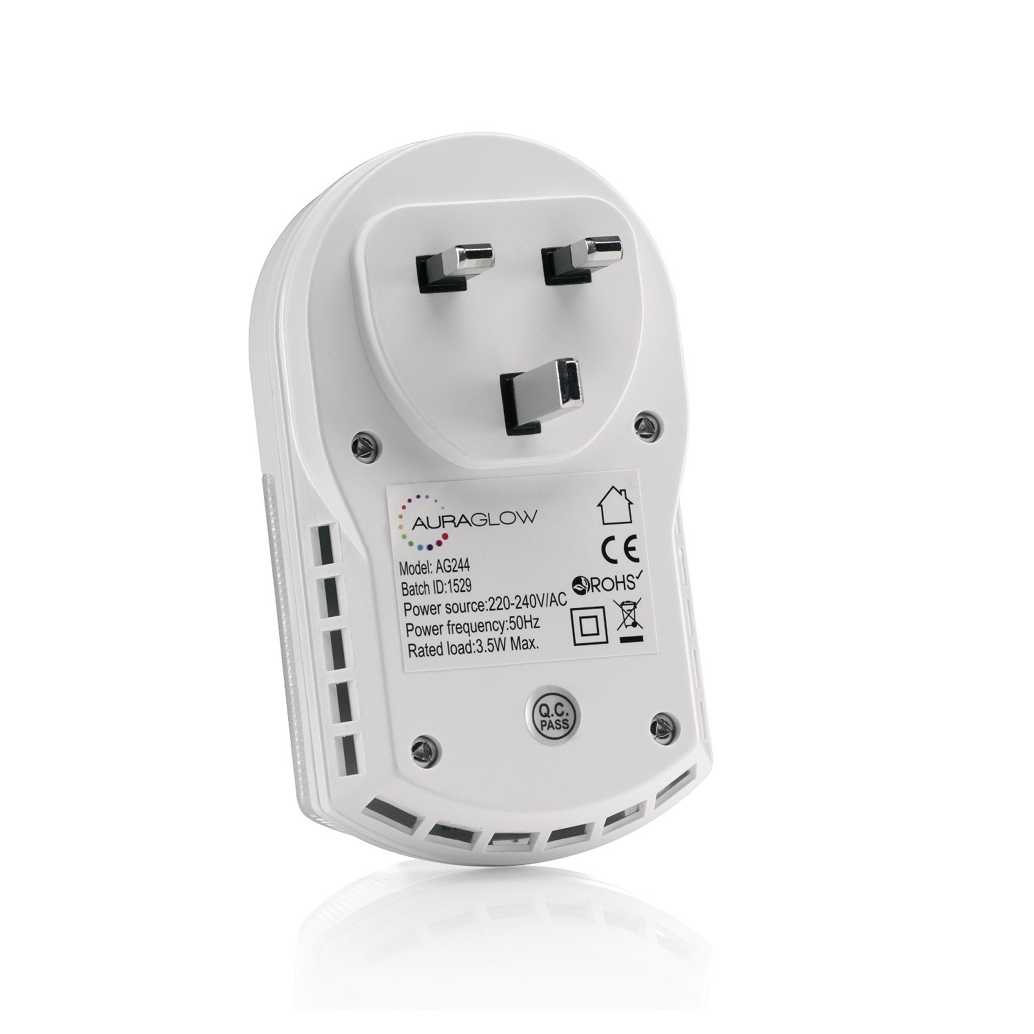 Auraglow PlugIn PIR Motion Sensor Hallway Plug Socket LED Night Light