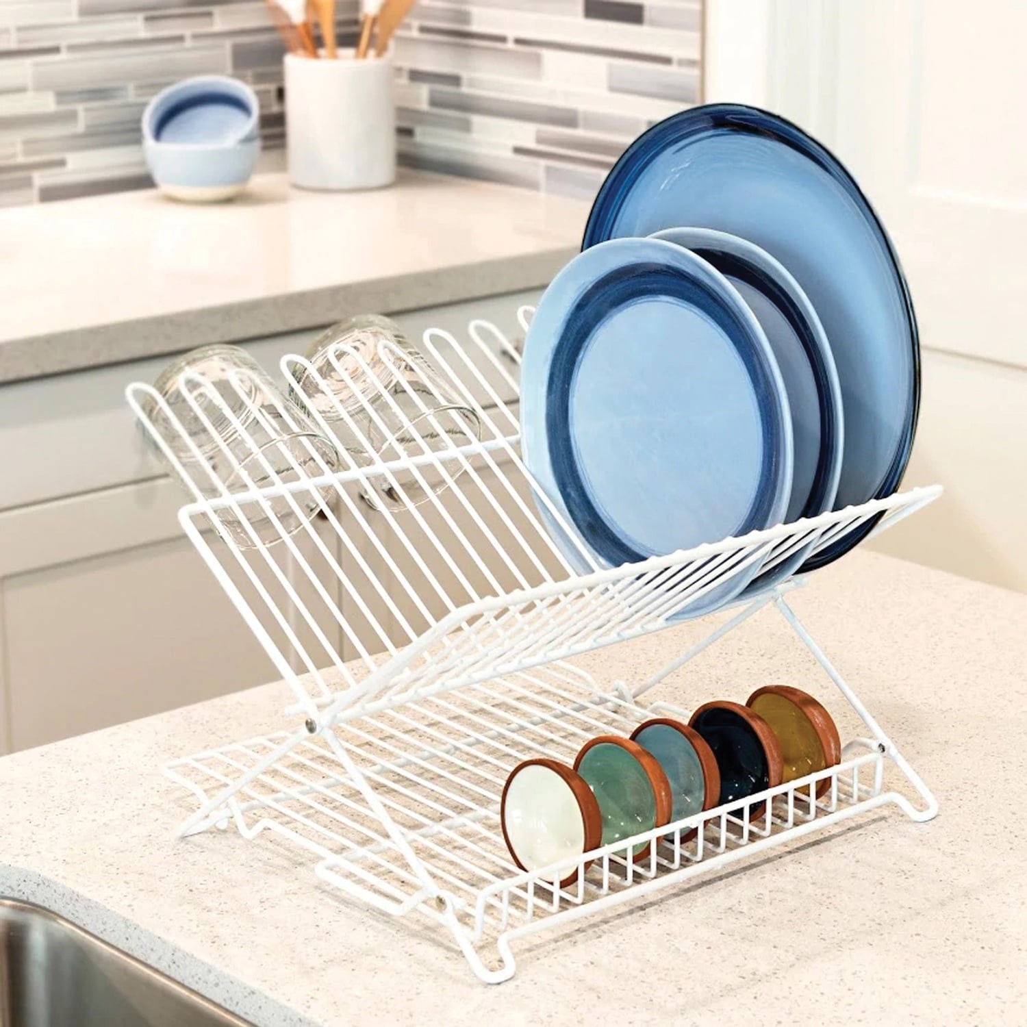 Folding Dish Rack White 1489/WPT