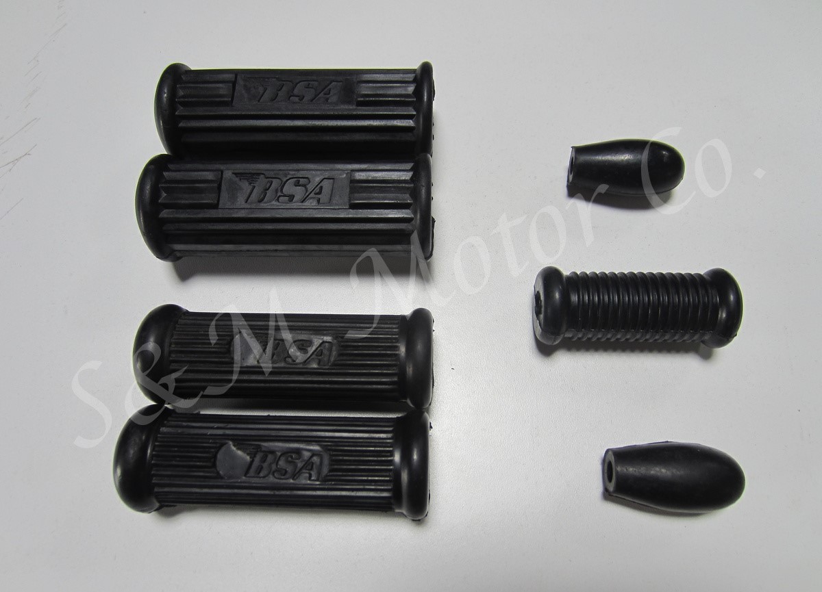 BSA A50 A65 FOOT REST PEG KICK SHIFTER RUBBER SET 1969-70 LIGHTNING THUNDERBOLT