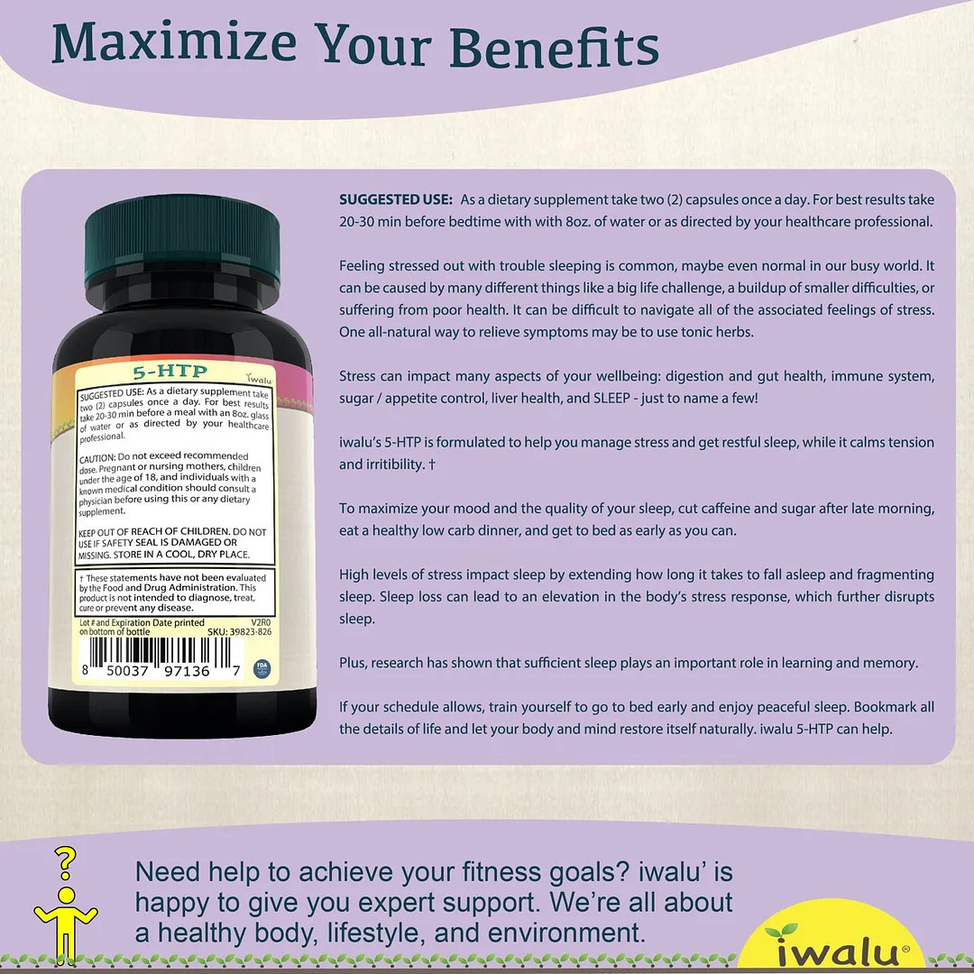 5 Hydroxytryptophan A Clinically Effective Serotonin Precursor | FREE SHIP