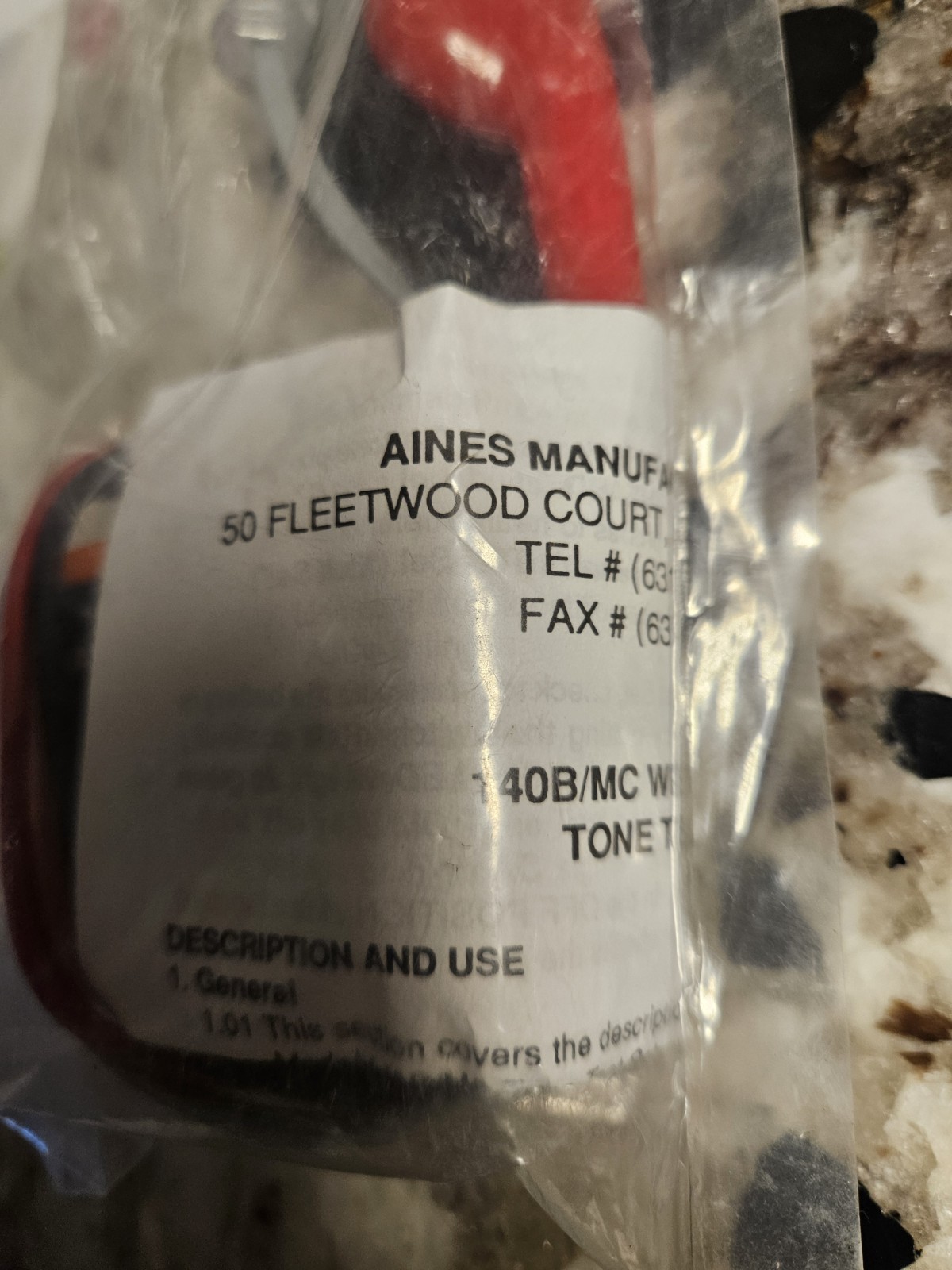 Aines 140B/MC Weathertite Tone Test Set ~ NEW