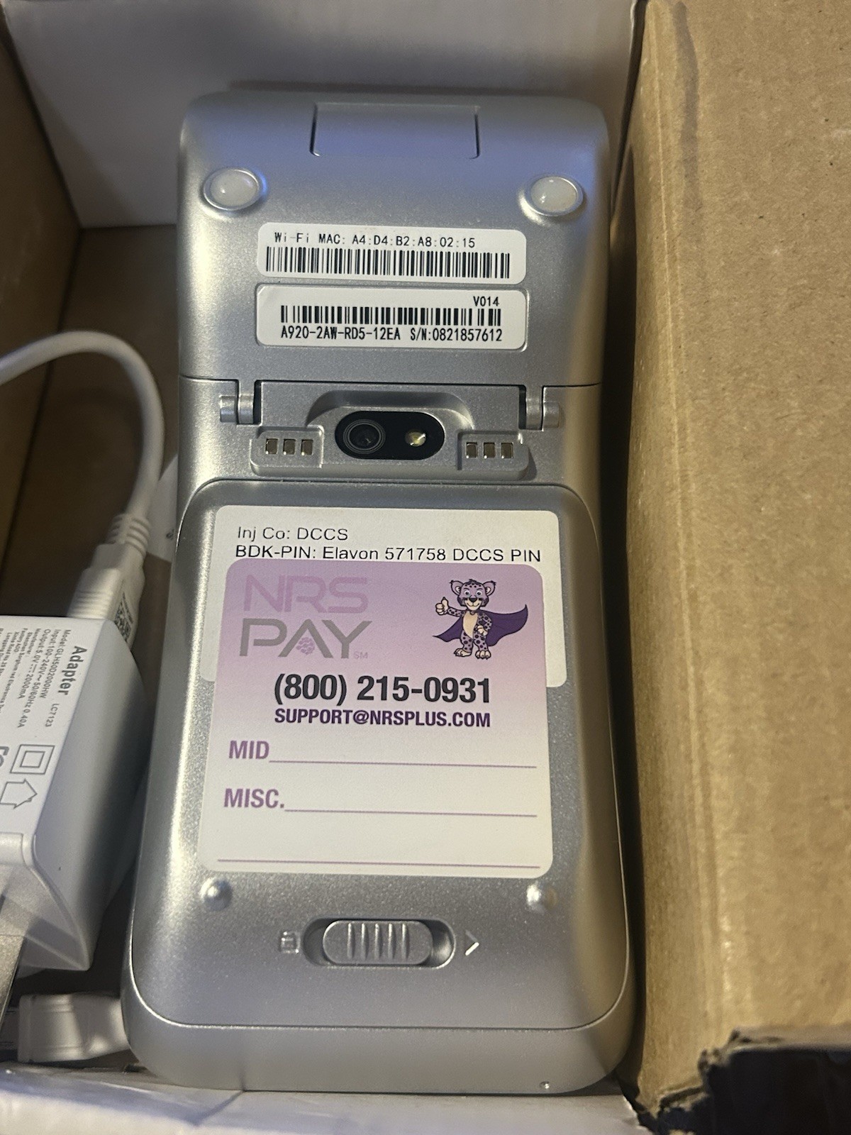PAX A920 5" Touchscreen Thermal Printer Dual Camera Mobile Payment Terminal.
