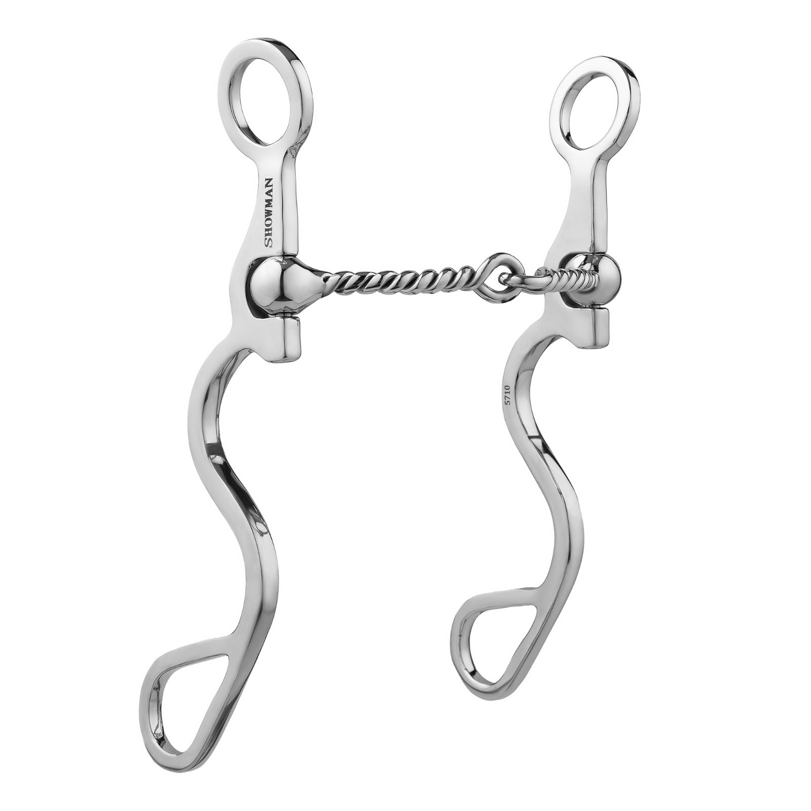 LONG S SHANK BIT Showman Twisted Wire Snaffle