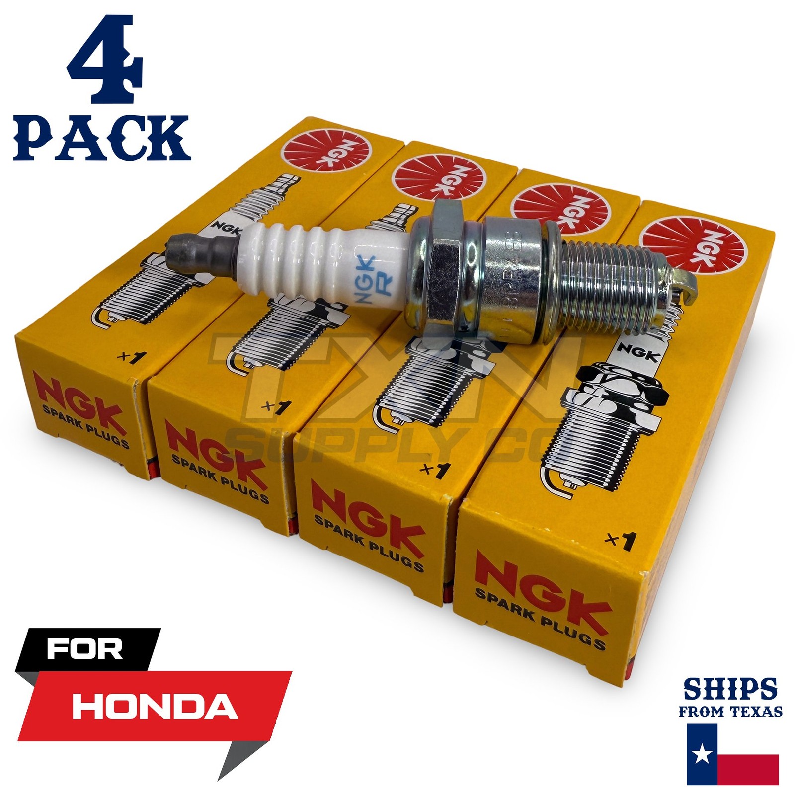 4 NGK Spark Plug - For VT 1100 C Shadow Honda Motorcycle