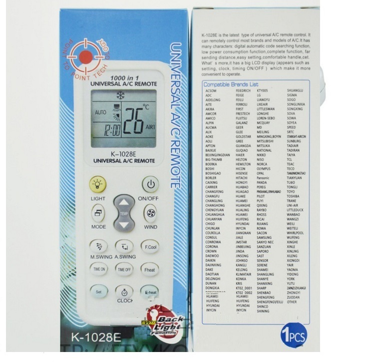K-1028E Universal LCD Remote Controller for Air Conditioner Control Condition T