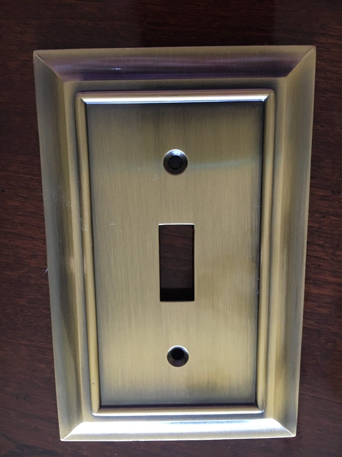 LOT OF 3 BRAINERD ARCHITECTURAL SINGLE SWITCH PLATE ANTIQUE BRONZE W10087-AB-C