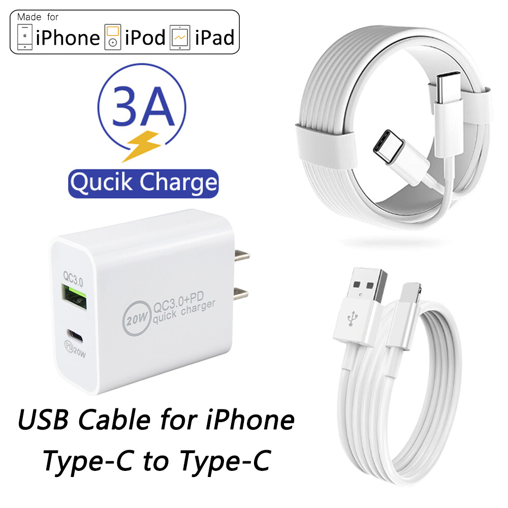 New USB-C Fast Charger Type-C Cable For Apple iPhone 15 14 13 12 11 Pro Max LOT
