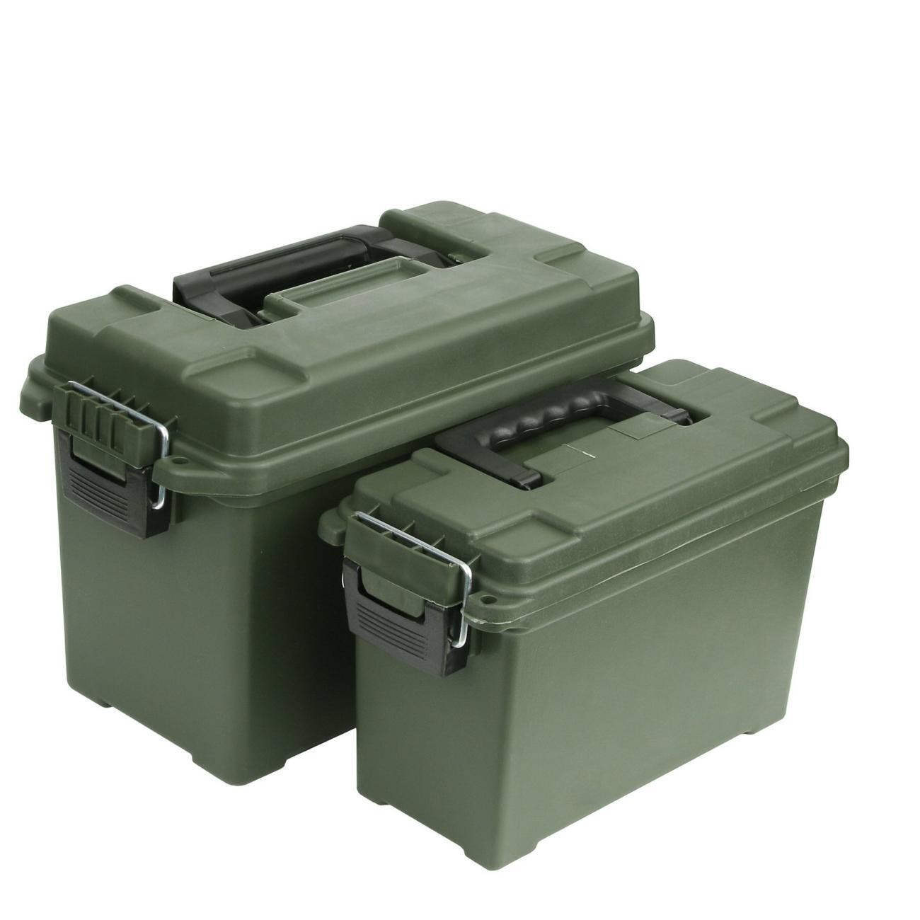 2x Plastic Ammo Box - Lockable Tool Box, Waterproof