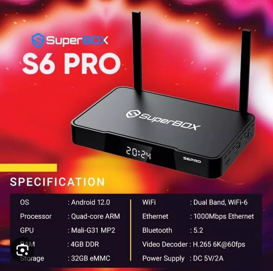2026 uViewBox U1 Select + Superbox S6 Pro. x2 Backlit remotes x2 Upgraded HDMI