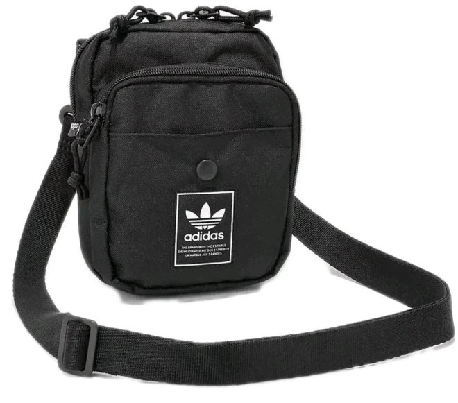 Adidas ORIGINALS UTILITY UNISEX FESTIVAL CROSSBODY BLACK BAG 5" x 7" OS NEW $35