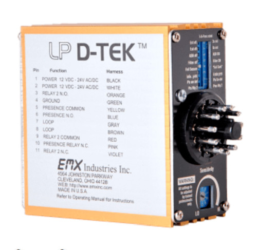 EMX LP D-TEK 12/24V Low Voltage Vehicle Loop Detector Safety Sensor 11 PIN