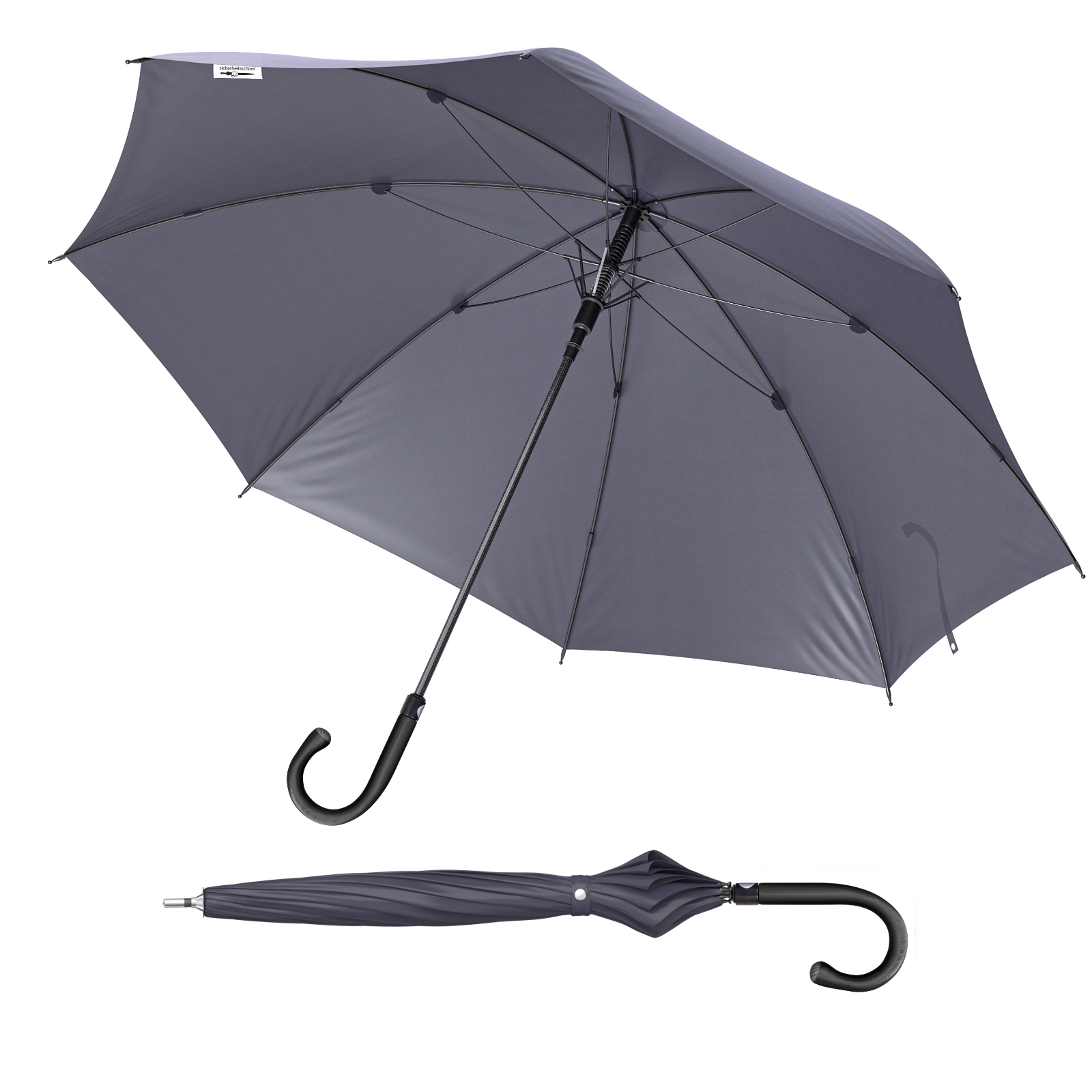 Security umbrella and selfdefense umbrella black J handle with tiny scratches