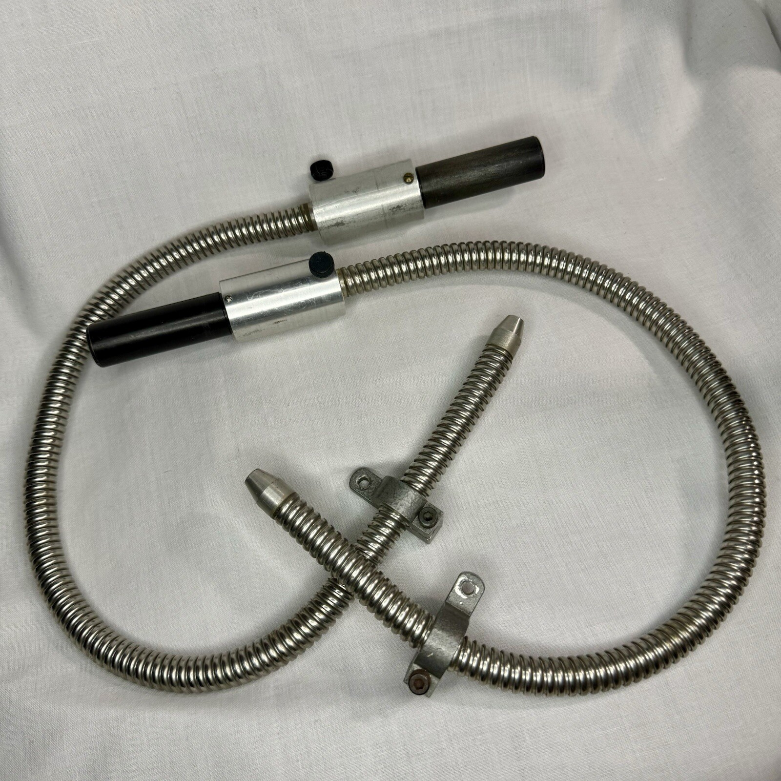 Two Fiber Optic Microscope Light Guide Flex Gooseneck Parts