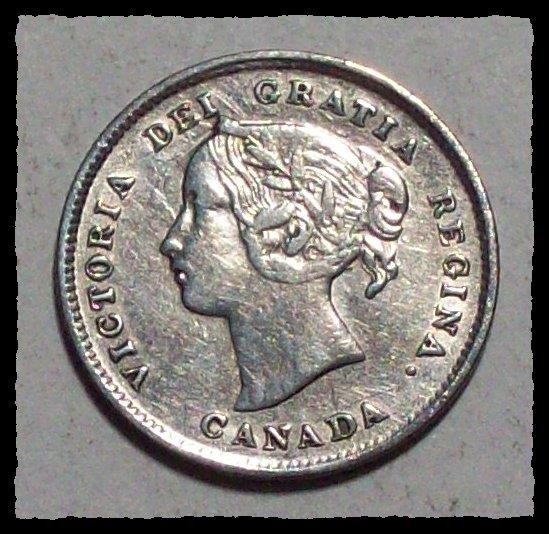 1894 CANADA 5 CENTS  Key Date .925 Silver Sharp VF+  #15D63 KEY DATE LOW MINTAGE