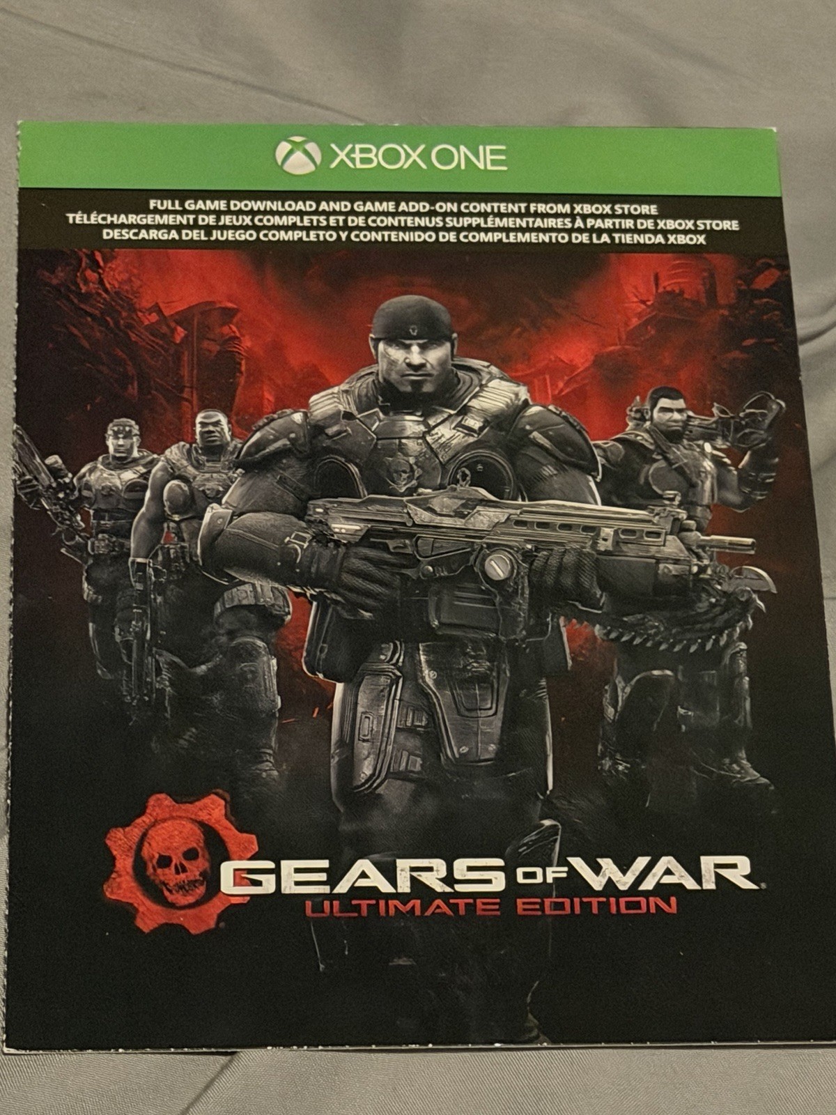 Microsoft Gears of War Ultimate Edition Xbox One Full Game Download + DLC Card