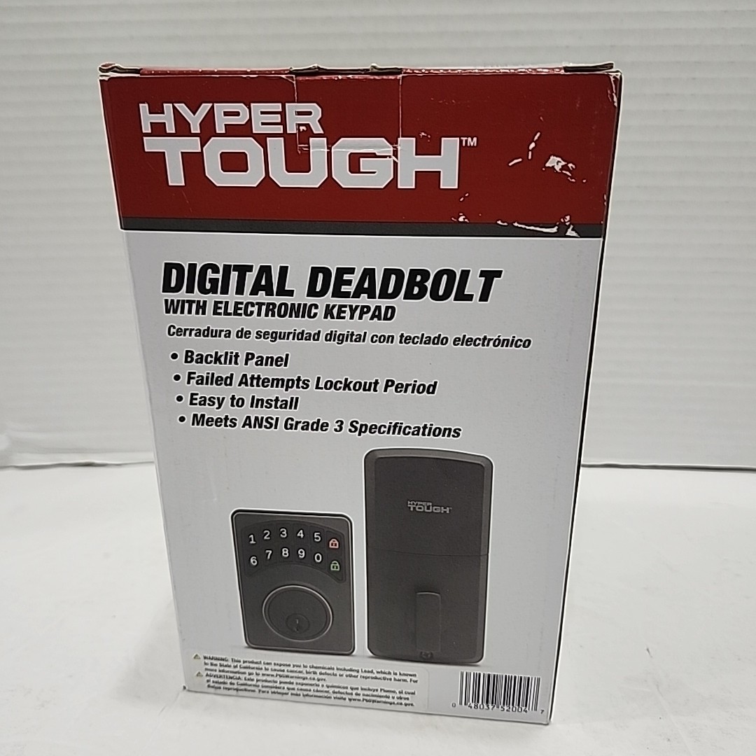 Hyper Tough Digital Deadbolt With Electrical Keypad (1752004)