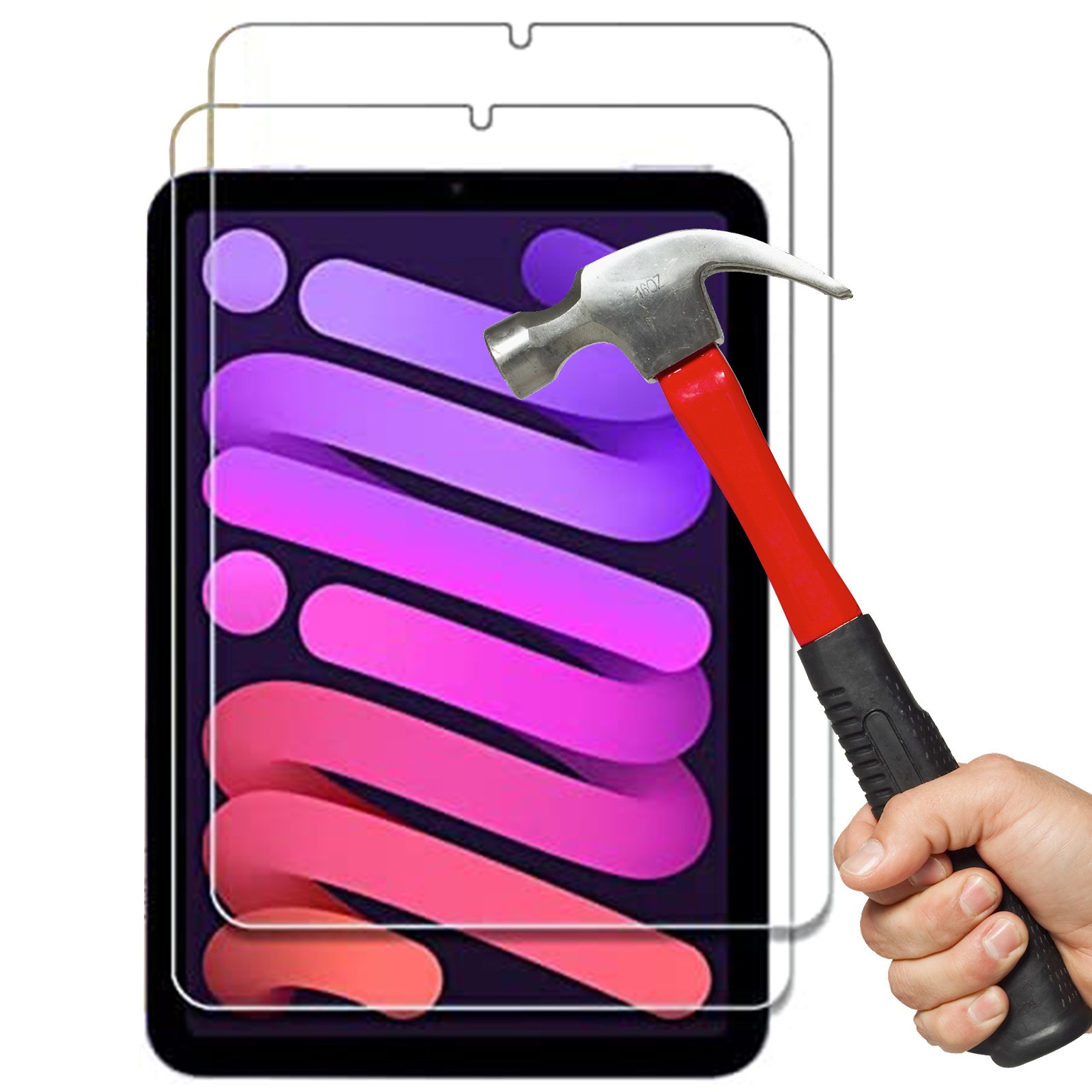 2pcs Tempered Glass Screen Protector for Apple iPad Mini 7th 8.3 inch 2024 Bulk