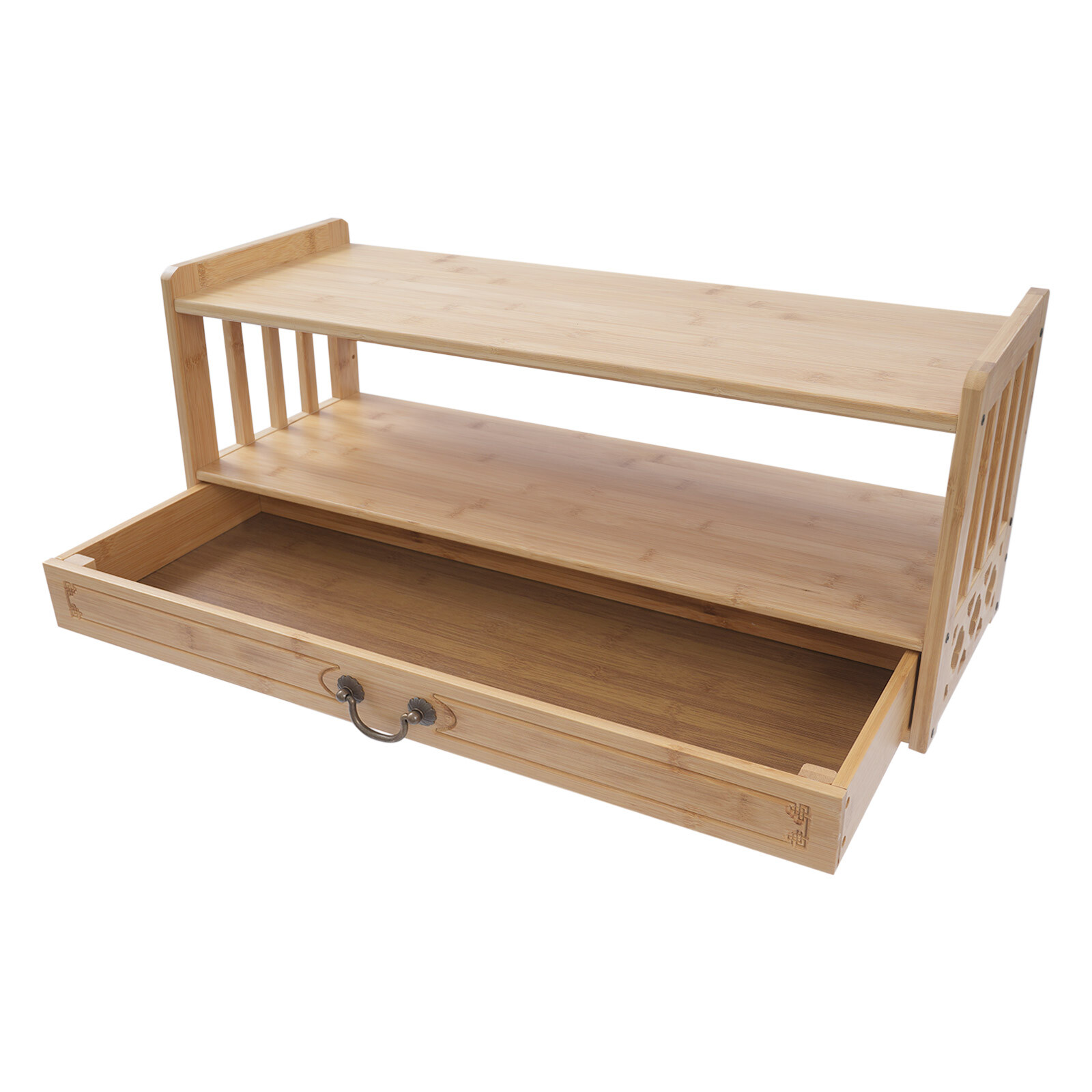 Freestanding Desktop Organizer Altar Table with Drawer Meditation Storage Table