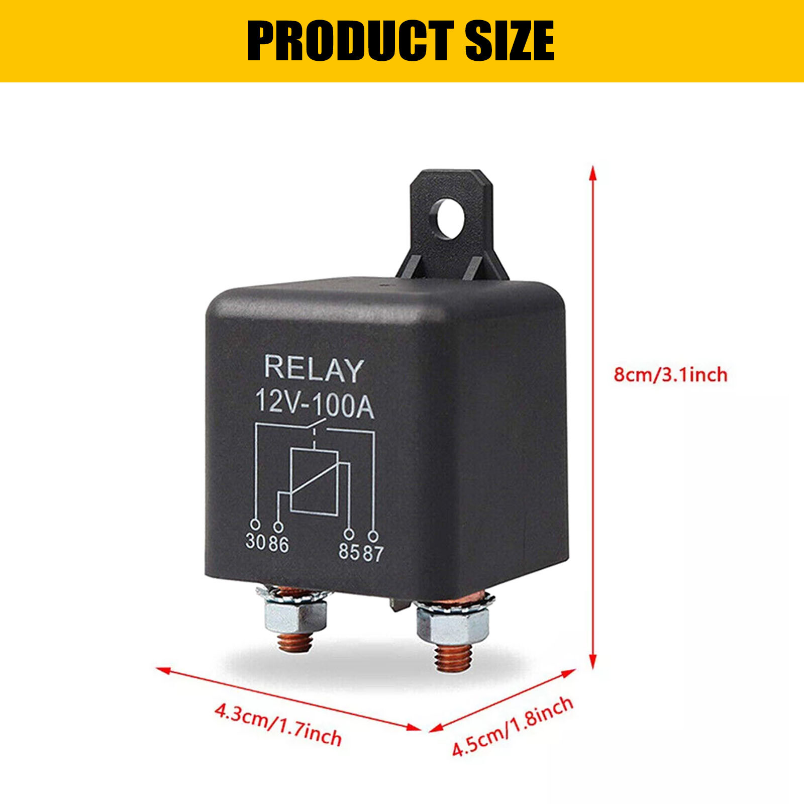 12V 100 Amp Split Charge Winch Relay High Current Load Duty Starter Heavy Duty