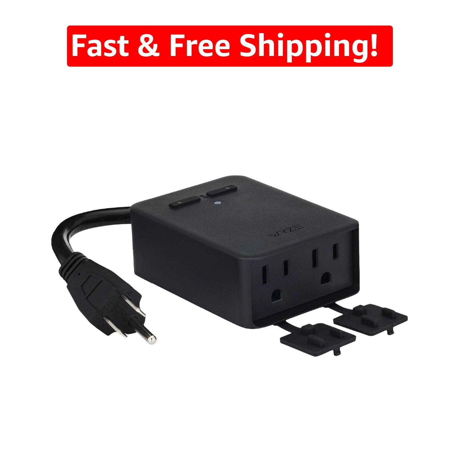 Smart Outdoor Plug with Dual Outlets & Energy Monitoring, , Works with Alexa