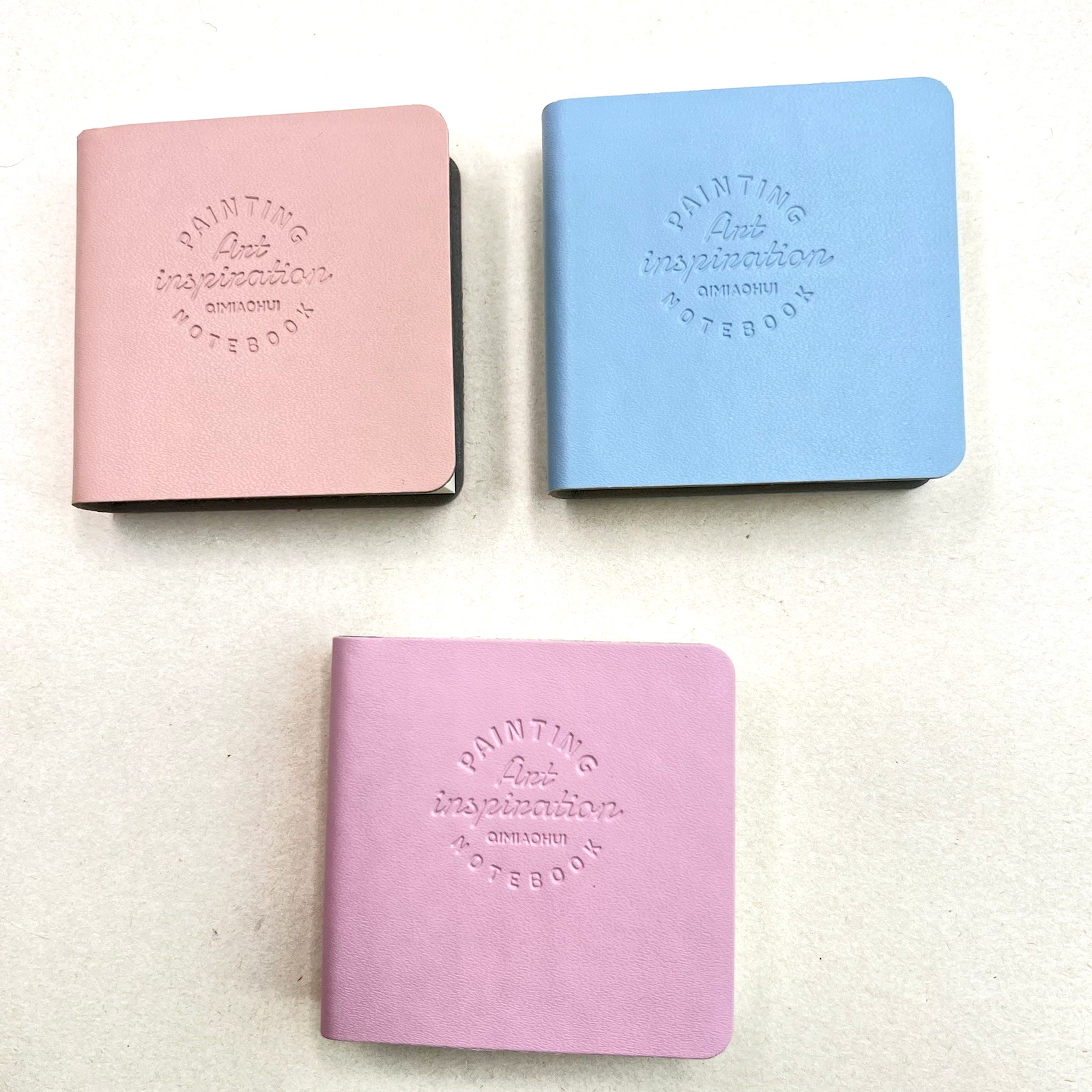 3 Mini Sketchbooks Pastel Notebooks Junk Journal Collage
