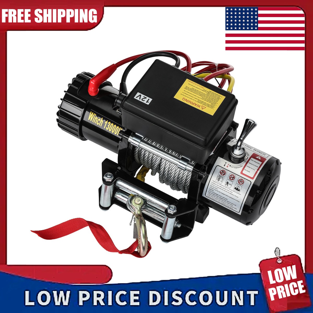 Electric Winch 12V 13000LBS FOR SUV Trailer Universal 10000LB 12V 5950KG USA