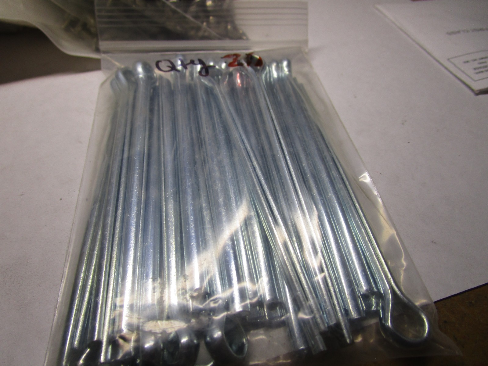 1/4" x 4" Zinc Finish Extended Prong Cotter Pin QTY 20