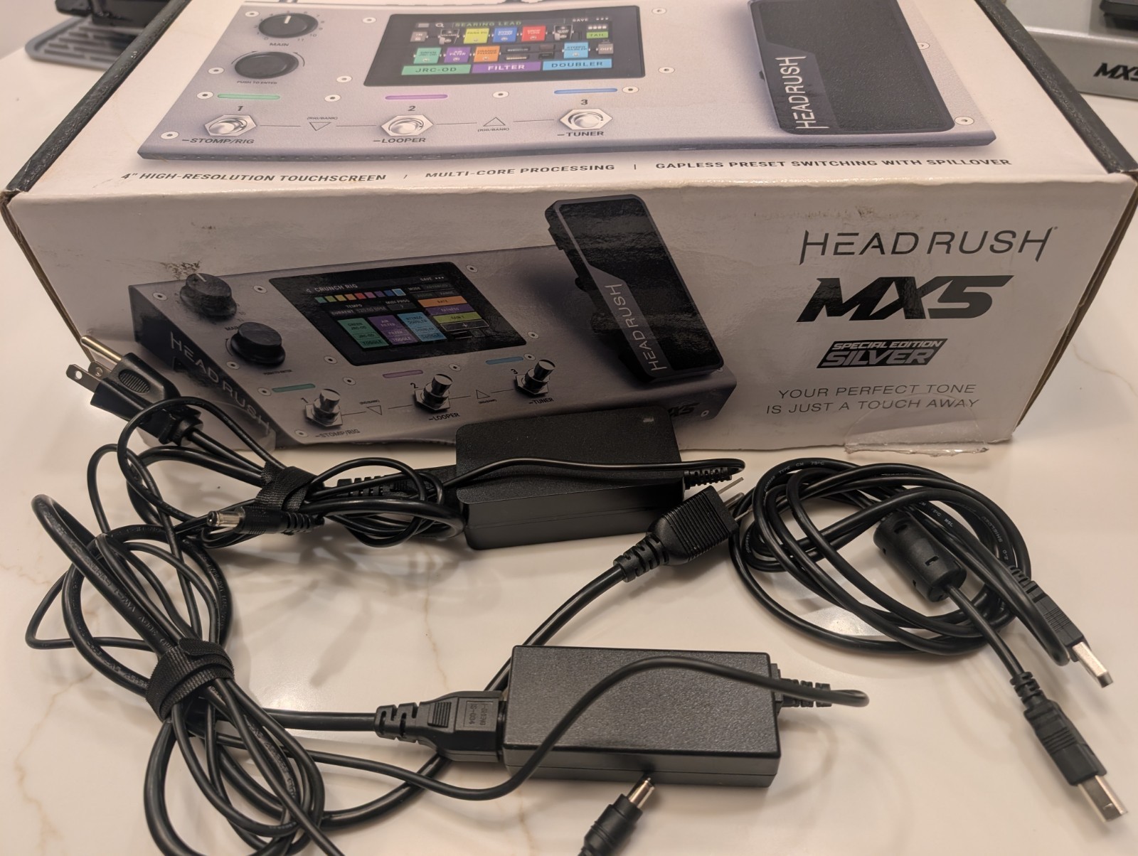 HeadRush MX5 Special Edition Silver Guitar Amp Modeler Multi-Effects Amp Mod