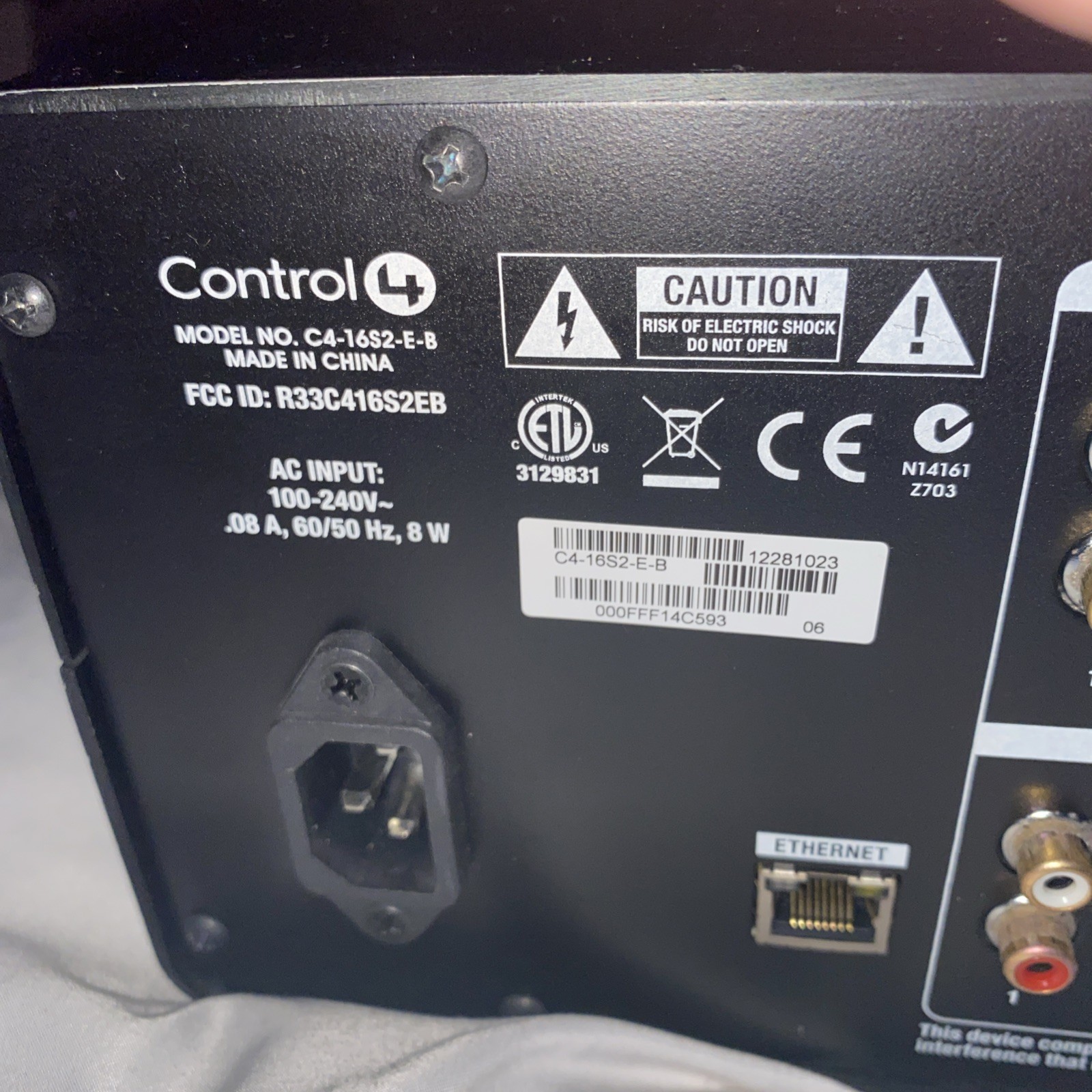 Control4 C4-16S2-E-B Audio Matrix Switch 16X16