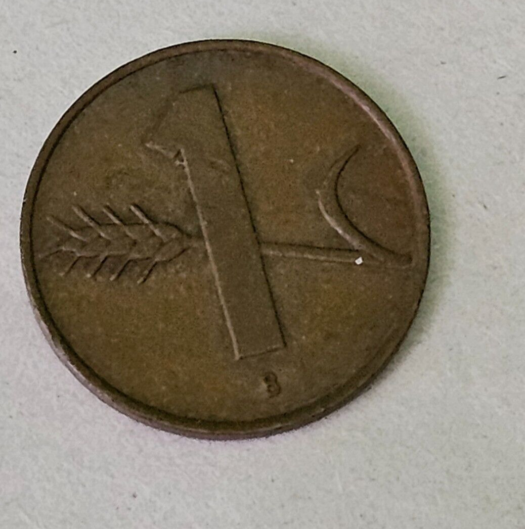 Helvetia 1958 1B Coin Money Switzerland
