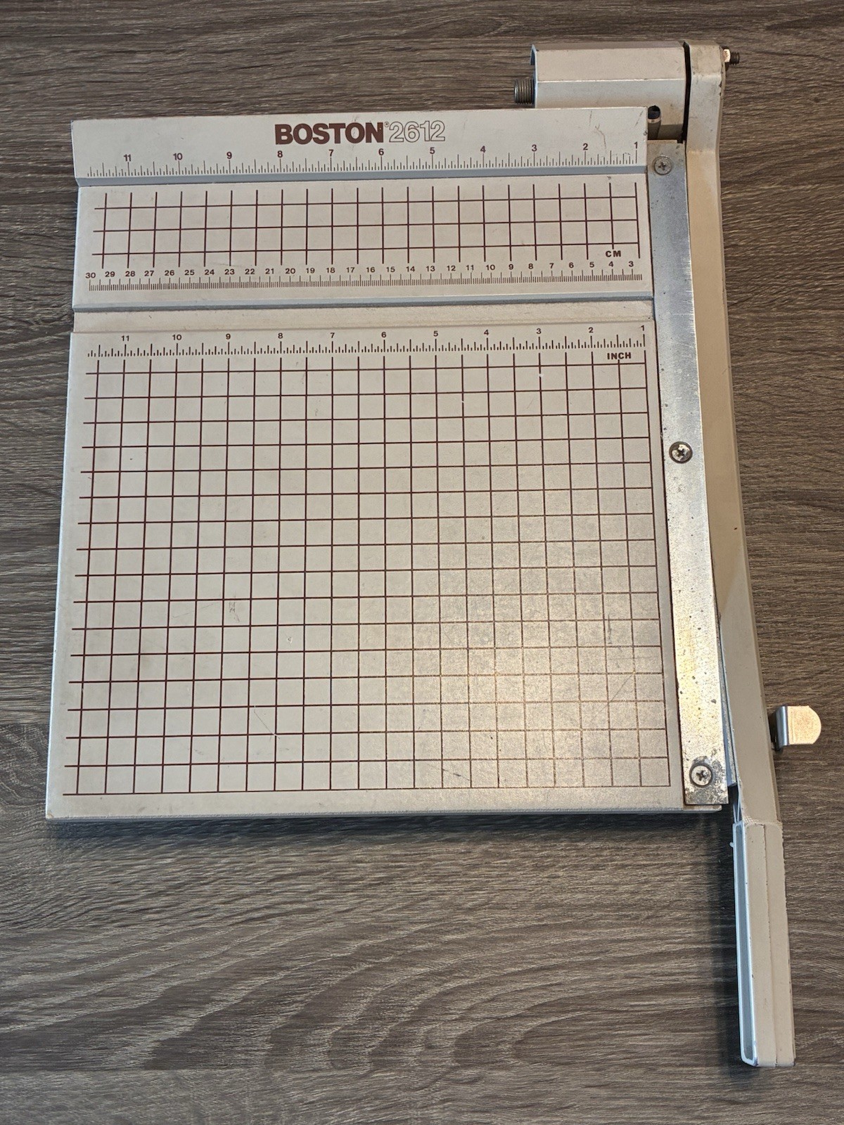 Vintage Boston 2612 Heavy Duty 12” Guillotine Style Paper Cutter Made In USA