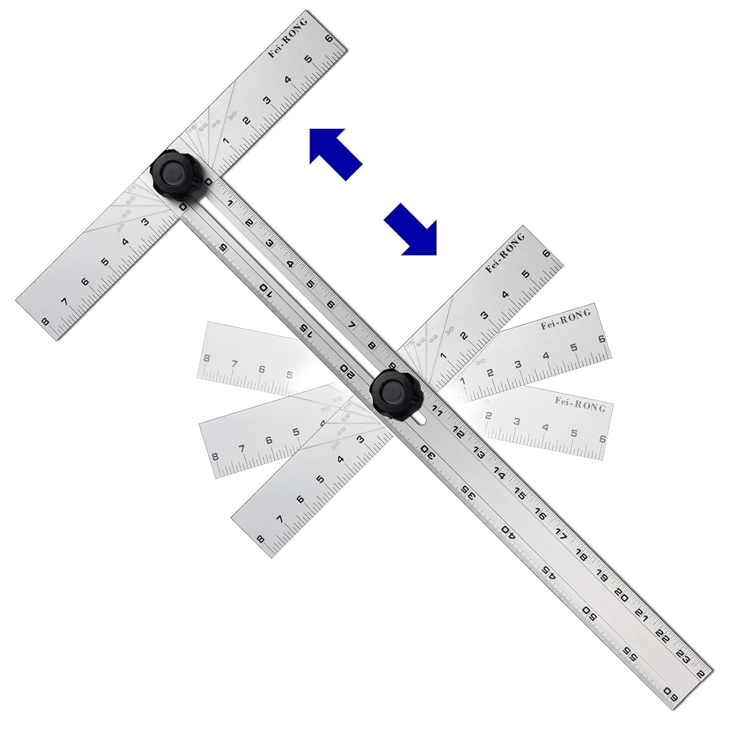 Triangle Ruler Square Carpentry Squares Folding Aluminium Frame Construction ...