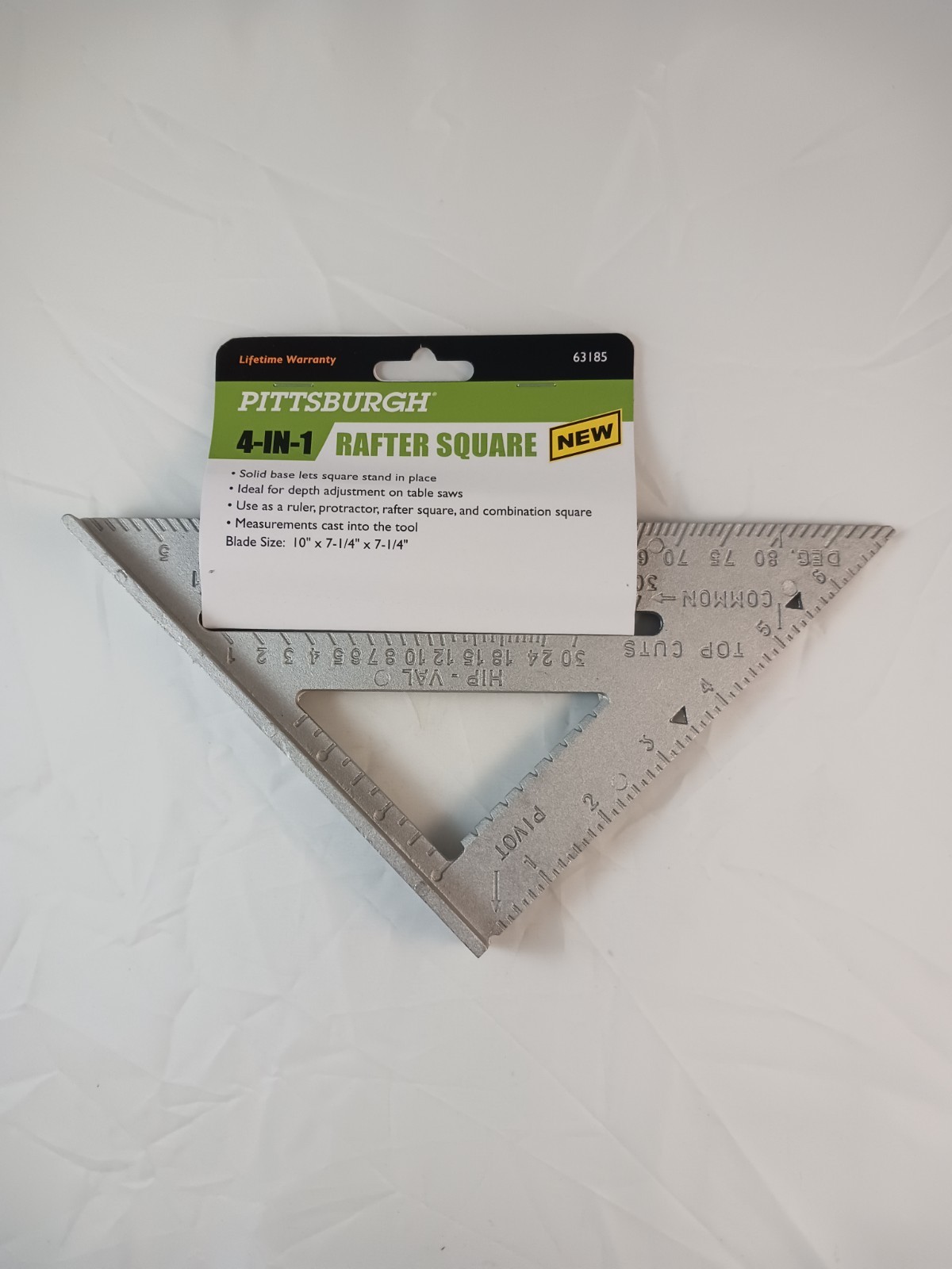 Pittsburgh 4N1 Rafter Square, 63185, Blade Size 10x7.25x7.25 Inch