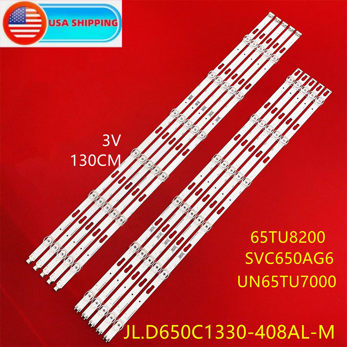 Kit LED Backlight for Samsung UN65TU8300FXZA UN65TU8300F UN65TU8300 BN96-50313A