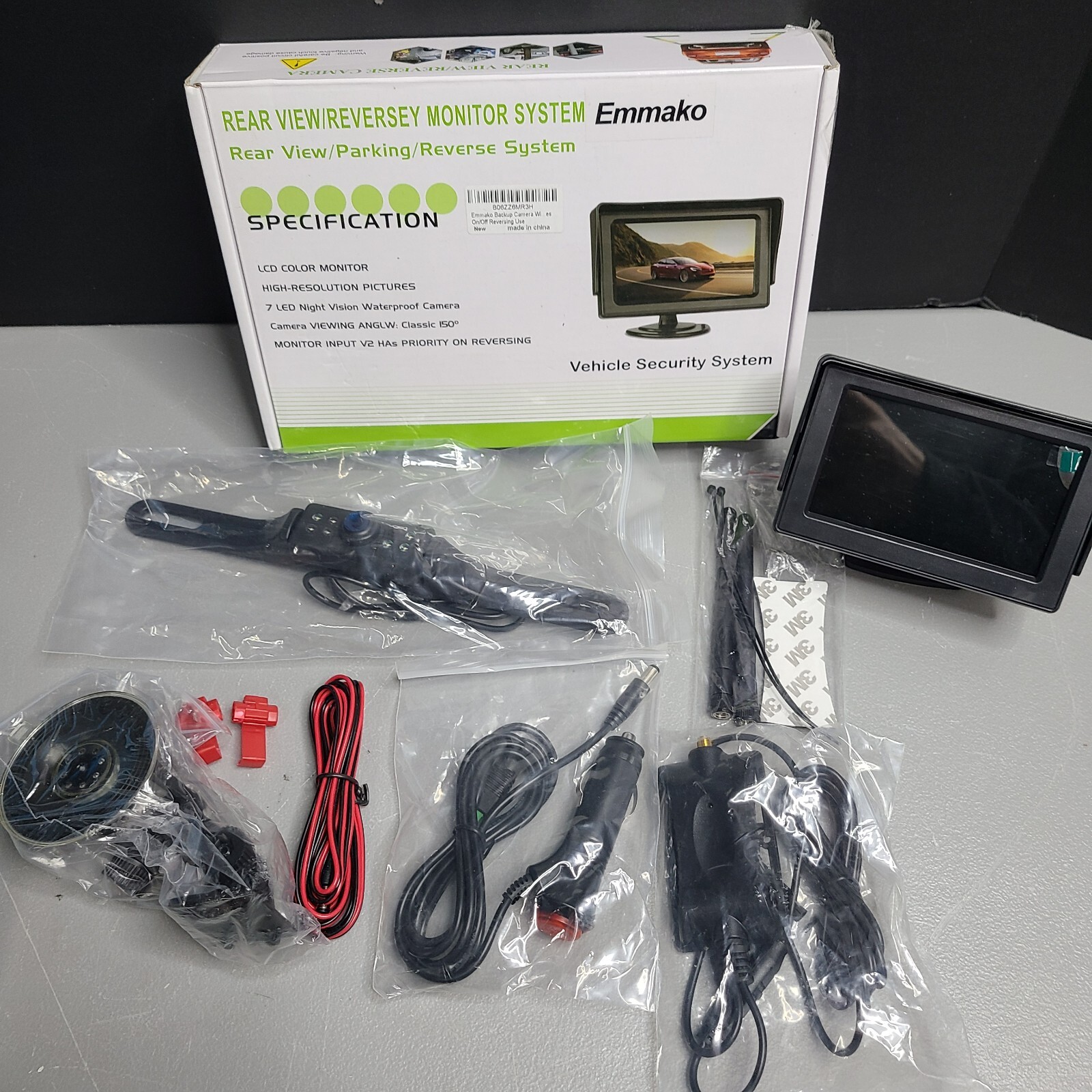 Emmako Rear View Reverse Camera w/ 4.3" Display Monitor
