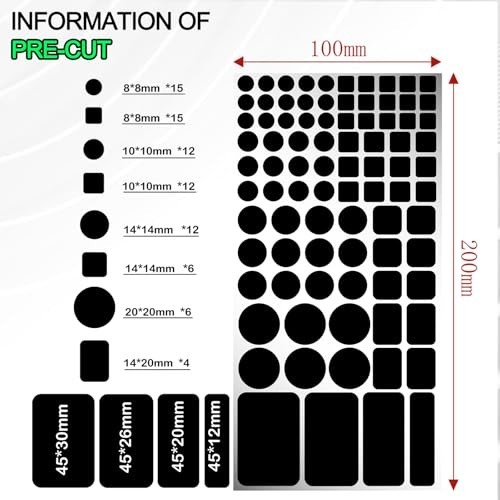 LED Light Blocking Stickers,Blackout Stickers for Electronic,2 Sheets LED Light