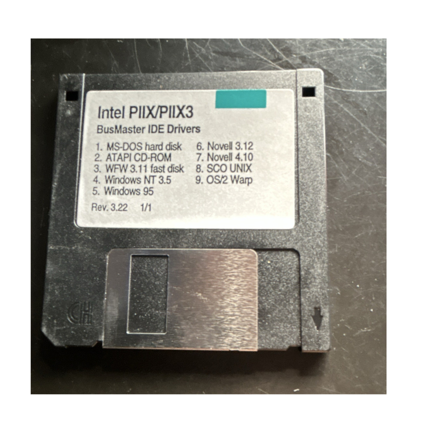Intel PIIX/PIIX3 BusMaster IDE Drivers Update 3.5" Floppy Disk MS-DOS Windows