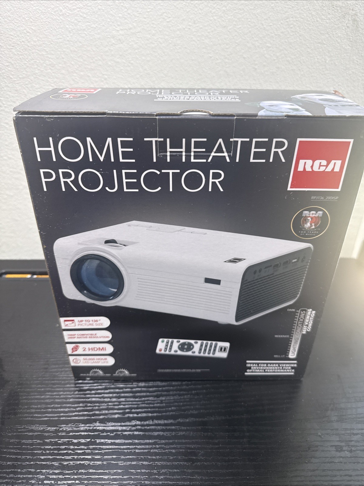 RCA RPJ136 2200 Lumens Home Theater Projector 1080p HDMI