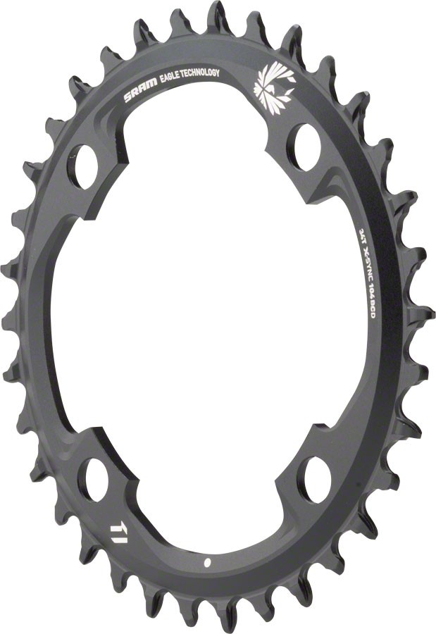 X-SYNC 2 Chainring - SRAM X-Sync 2 Eagle Chainring - 34 Tooth, 104mm BCD,