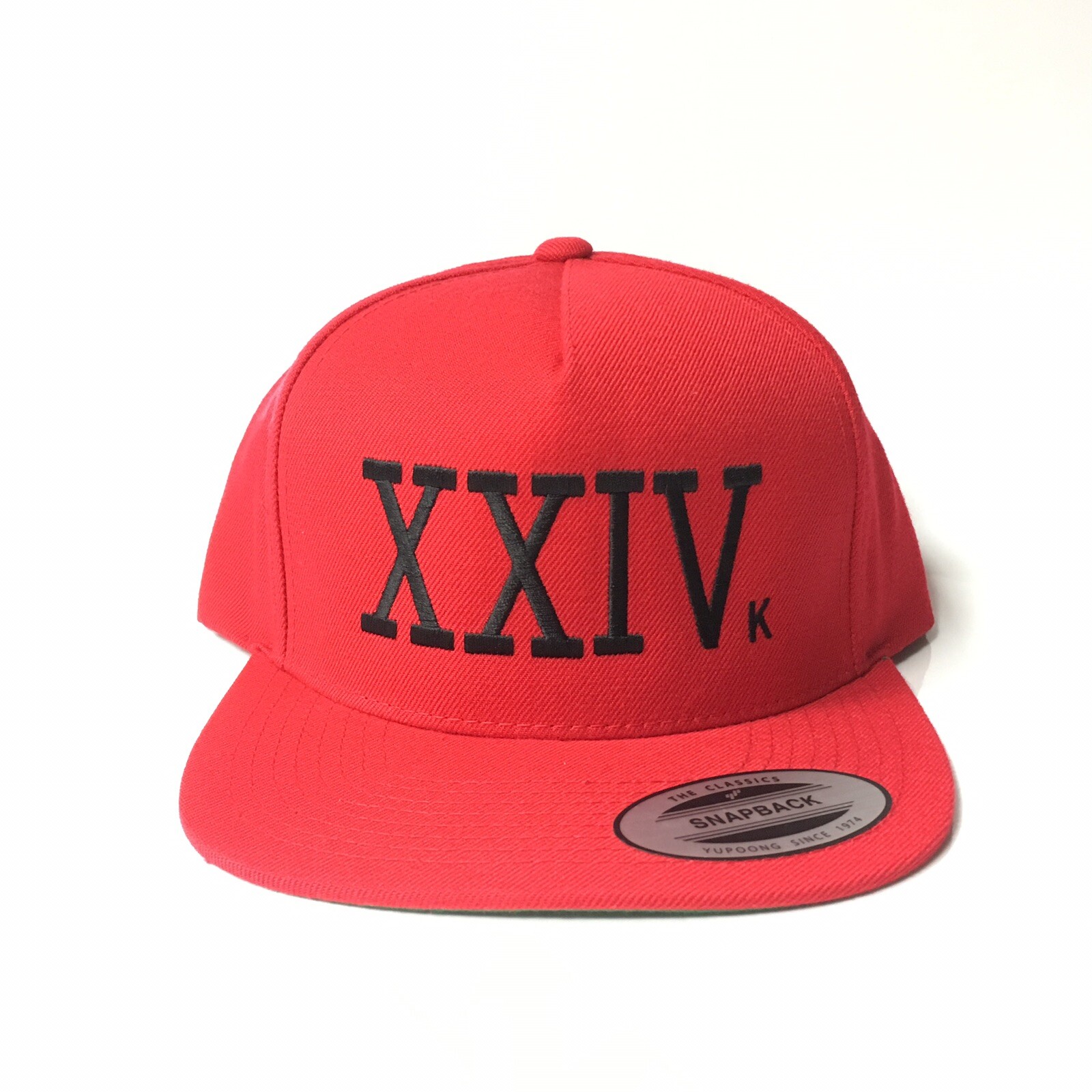 24K XXIVk Magic Snapback Bruno Mars Custom Hat Yupoong Red