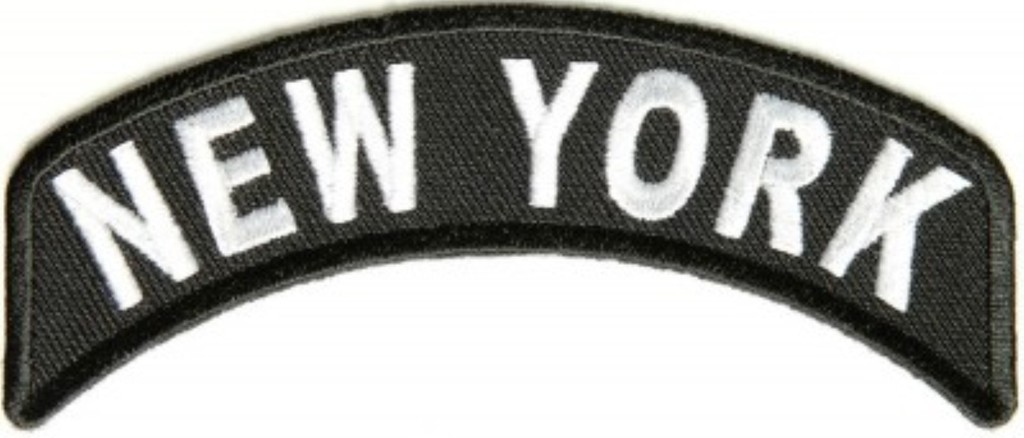New York Mini Rocker Motorcycle Patch Biker Patch