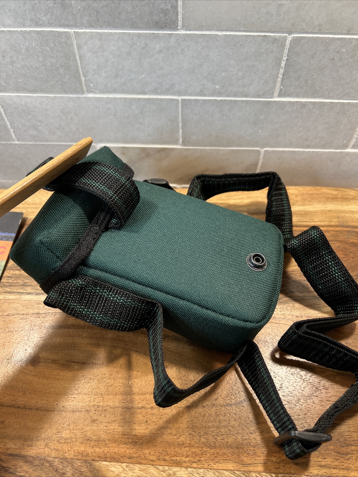 Vintage Samsonite Camera Case Green 6”x4”x 2” Canvas Adjustable Handle - NEW