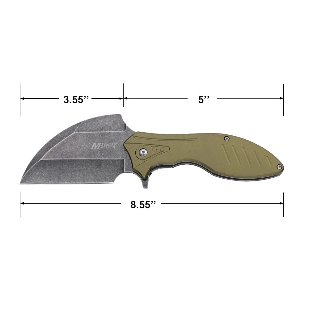 8.55" MTech Spring Assisted Knife w/Anodized Aluminum Handle & Pocket Clip