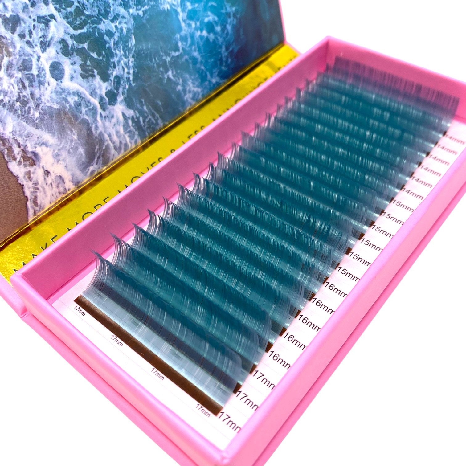OLD LOGO CLEARANCE-  TEAL MIXED LASH TRAY 0.05 MM