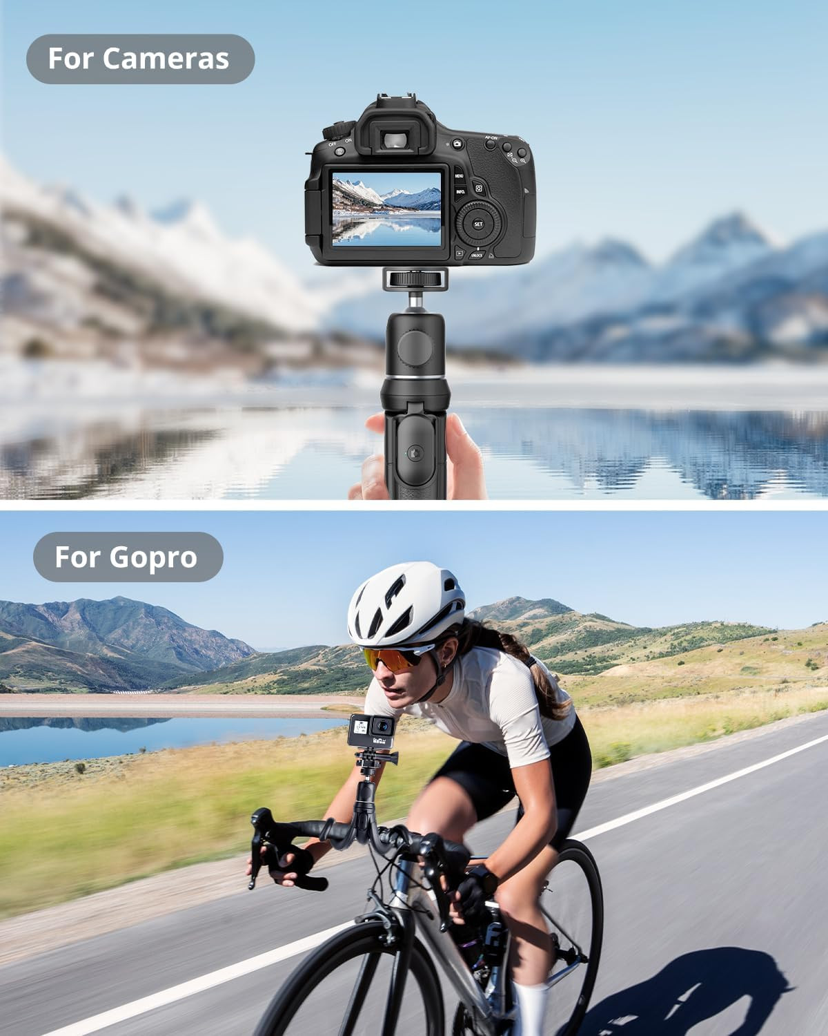 Ubeesize Camera Tripod with Remote, Flexible Tripod Stand with Phone Holder and