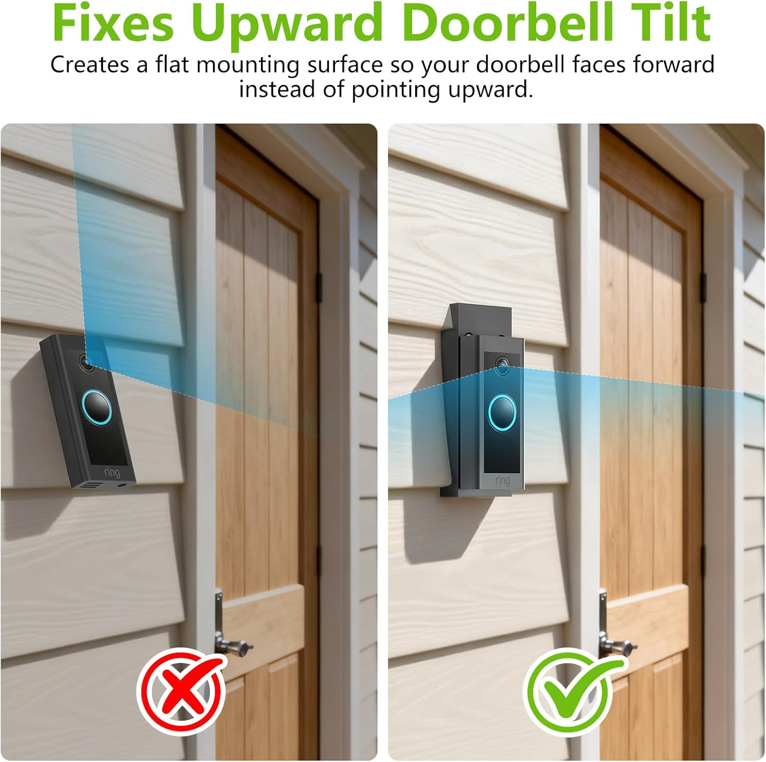 Ring Vinyl Siding Mount for Ring Wired Doorbell Pro/Plus(2025 Release)/Ring Vide