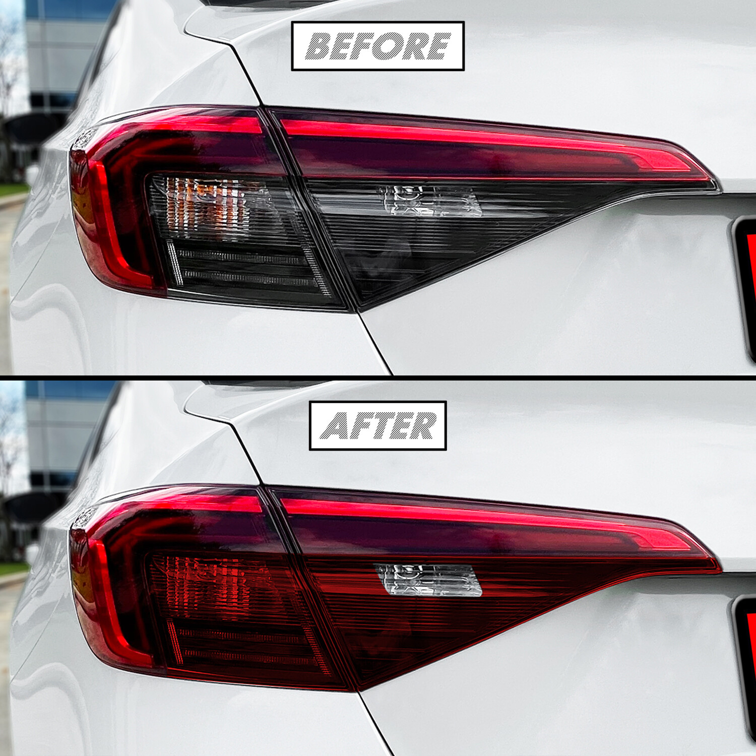 FOR 2022-2024 Honda Civic Sedan Tail Light Turn Signal Reverse RED Vinyl Tint