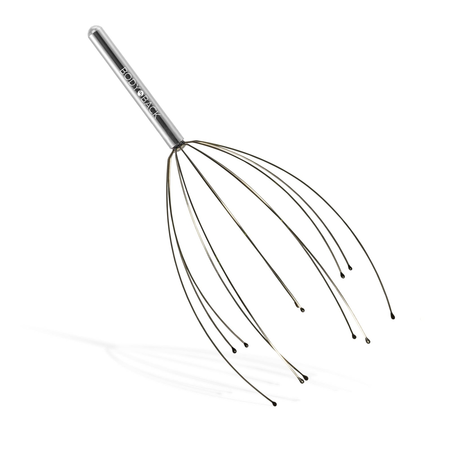 Body Back Scalp Massager, Head Scratcher, Manual Massager Single, Silver