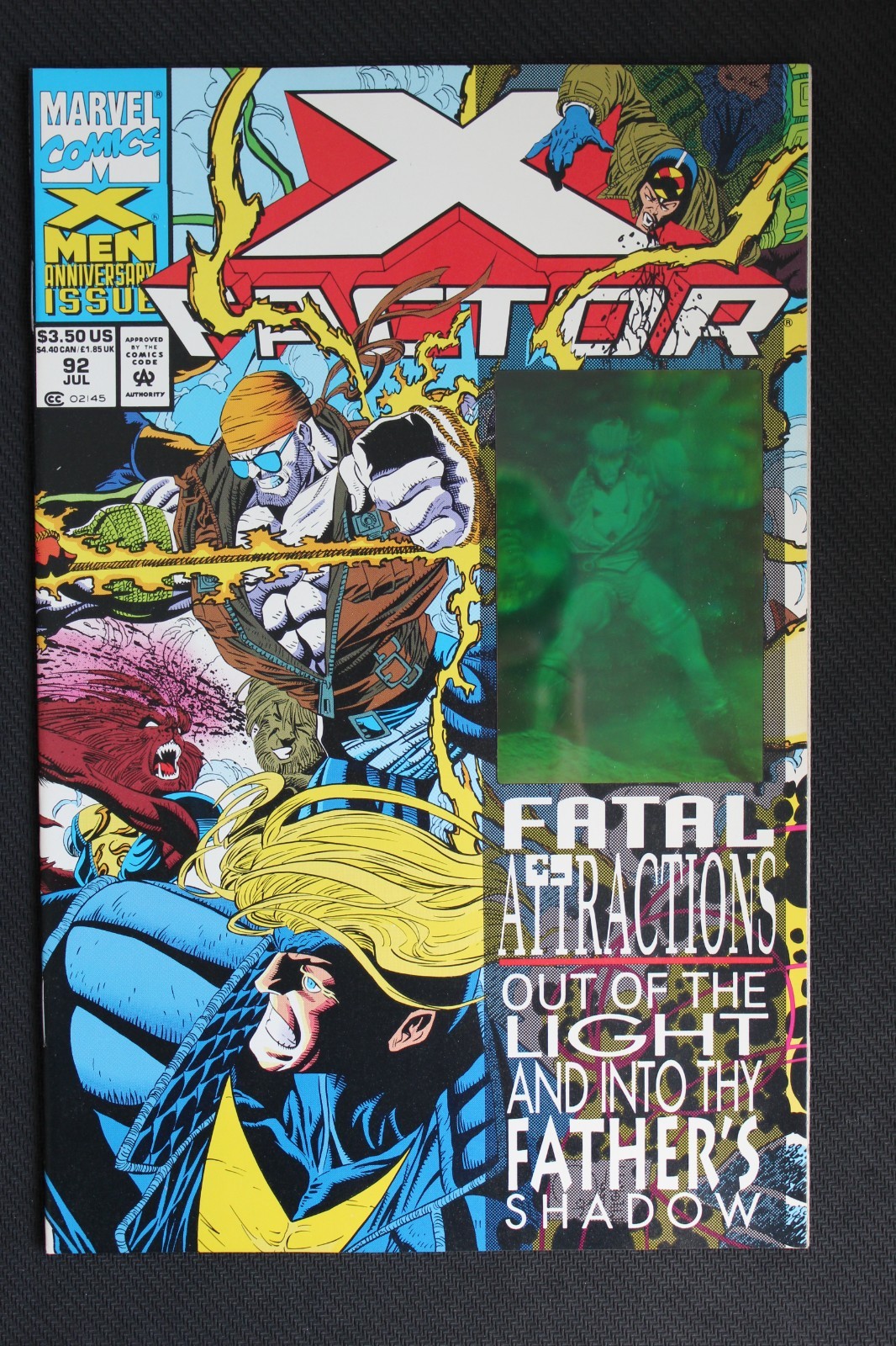 1992 MARVEL COMICS X-FACTOR #92 FATAL ATTRACTIONS HOLOGRAM